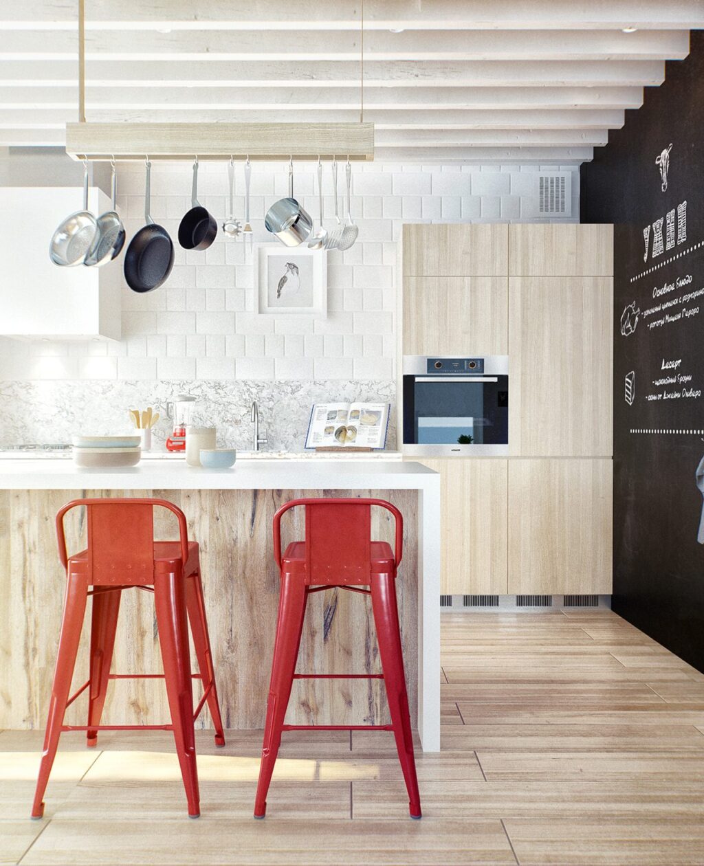 Photo inspiration: Fresh Look at Duplex Penthouse With Scandinavian Aesthetics Industrial Elements