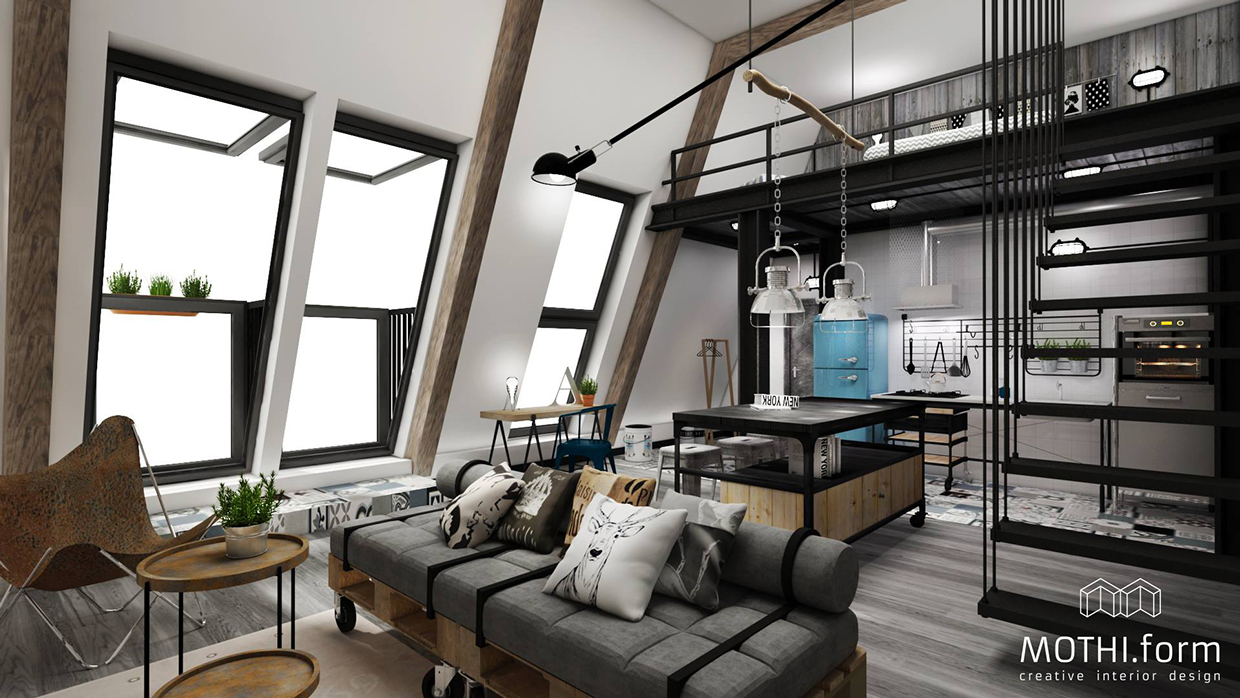 Industrial Loft Bedroom Ideas