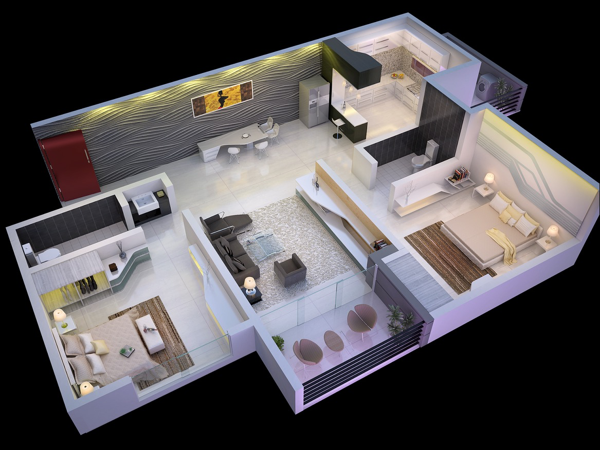 3d 2 Bedroom Apartment Floor Plans 3d 2 Bedroom Apartment Floor Plans