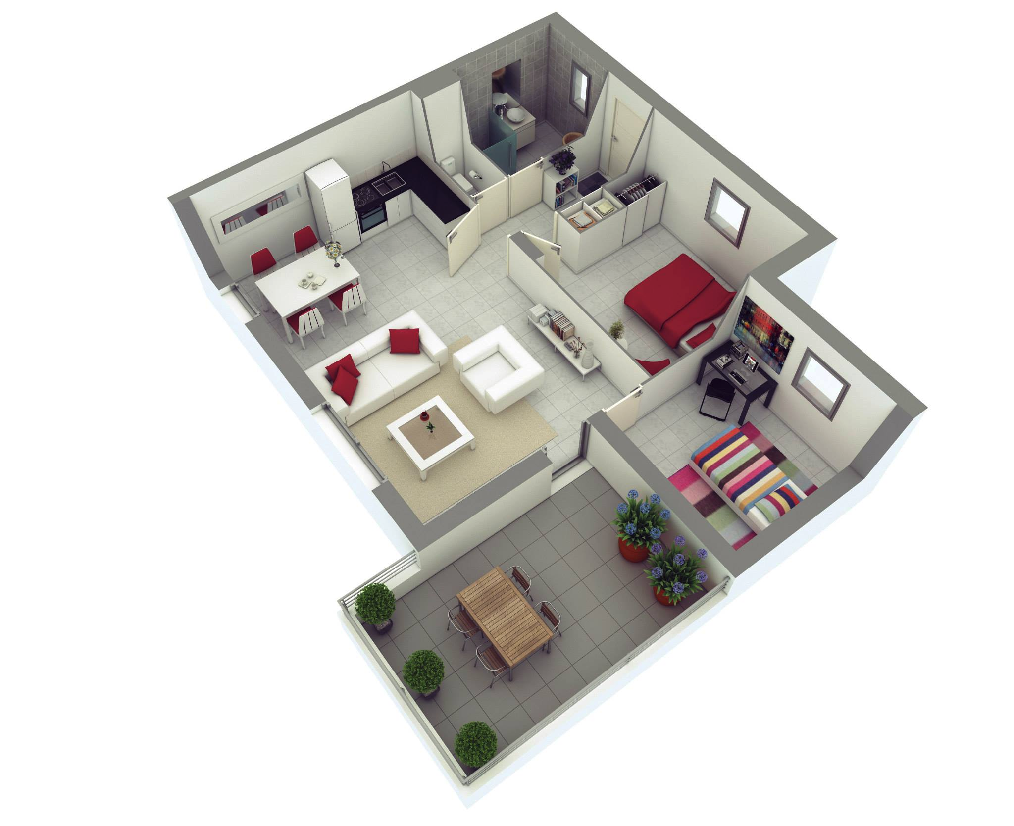 25 More 2 Bedroom Floor Plans