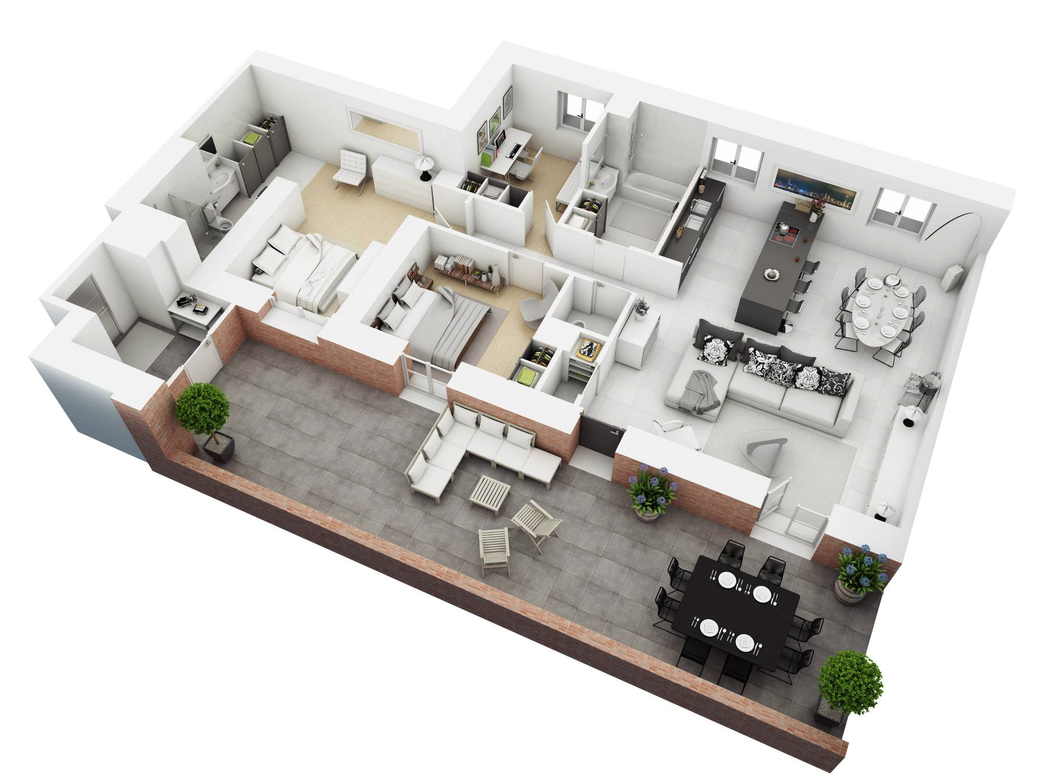 25 More 3 Bedroom Floor Plans