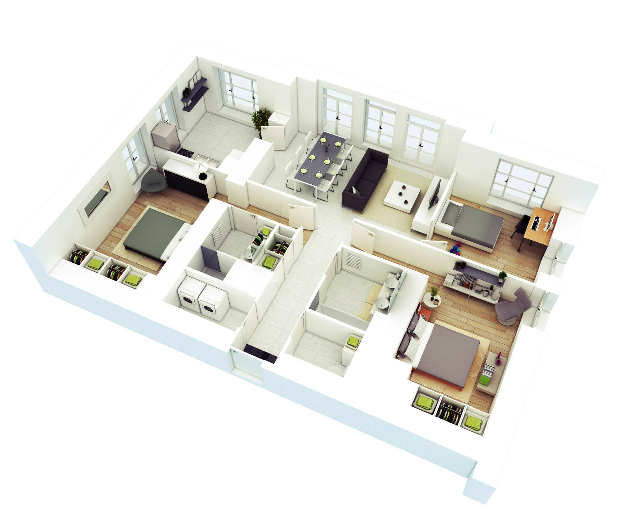 25 More 3 Bedroom Floor Plans