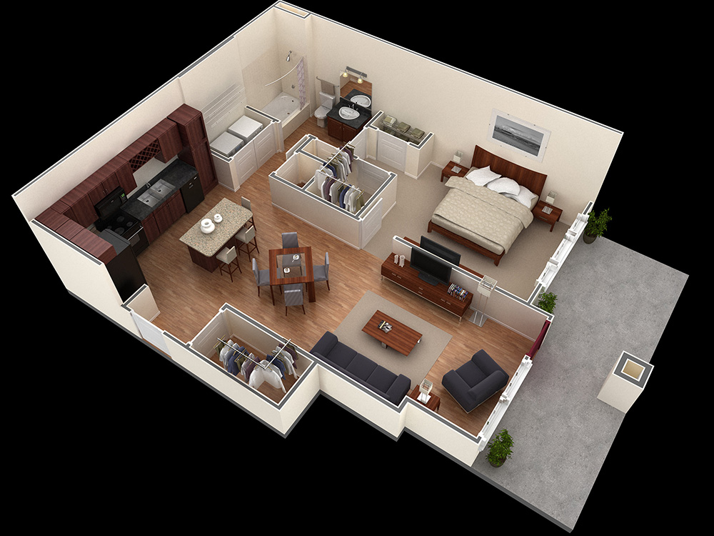 25 One Bedroom House/Apartment Plans