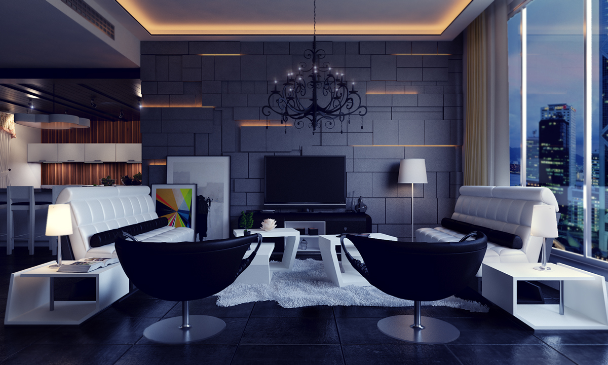 Very modern shop living room