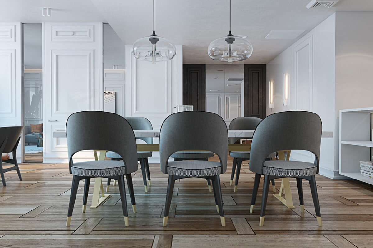 gray dining chairs Interior Design Ideas