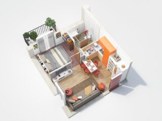 40 More 1 Bedroom Home Floor Plans