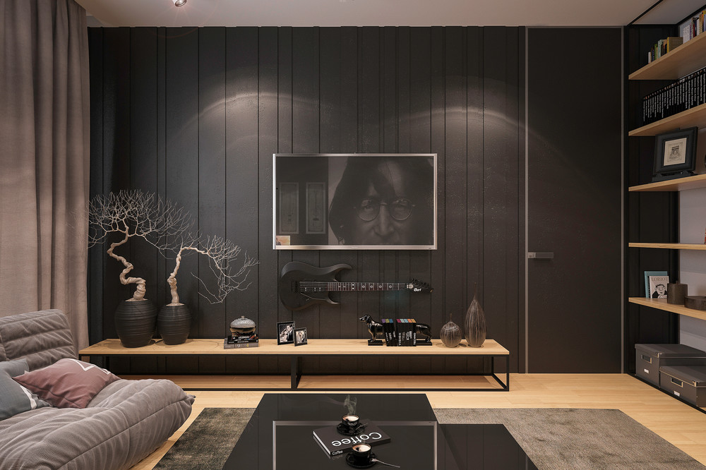 28 Gorgeous living rooms with black walls that create cozy drama