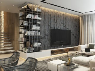 A Moscow House Uses Texture to Create Interest
