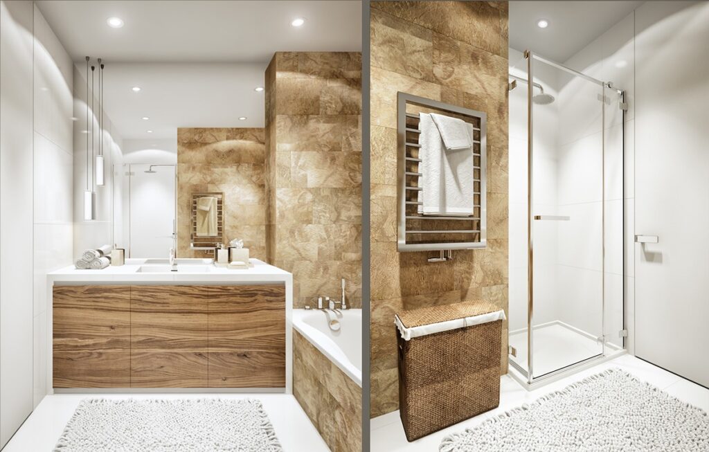 warm-tile-bathroom | Interior Design Ideas