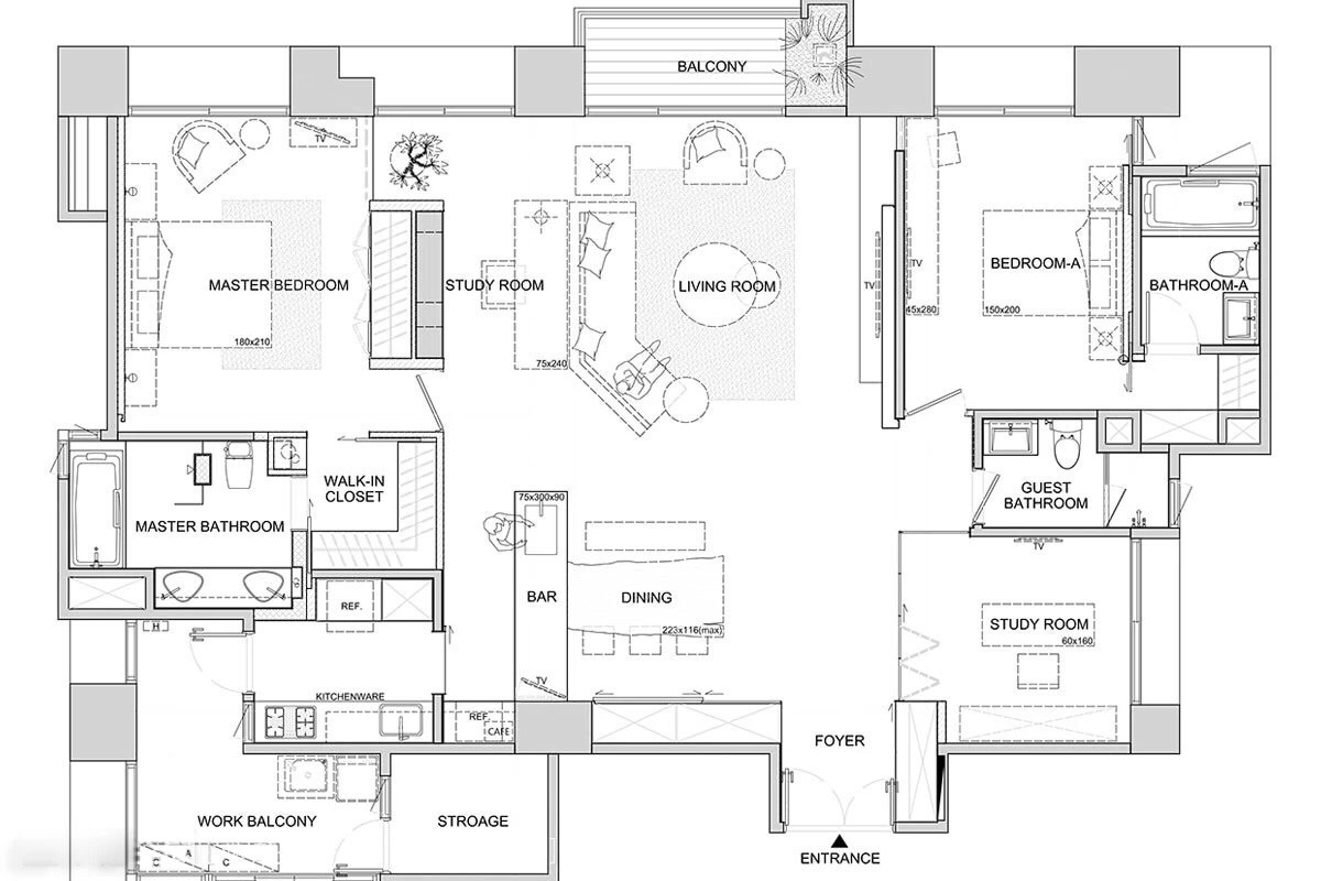 Taiwan Home Floorplan Interior Design