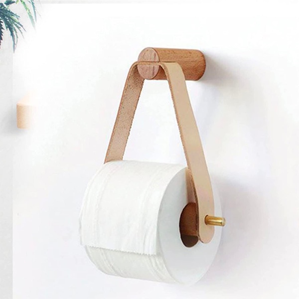 Bamboo Vertical Double Toilet Paper Holder