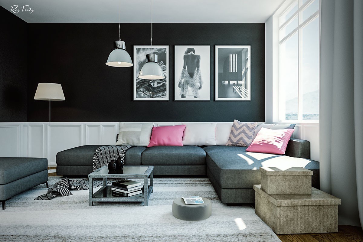 Black Living Rooms Ideas Inspiration