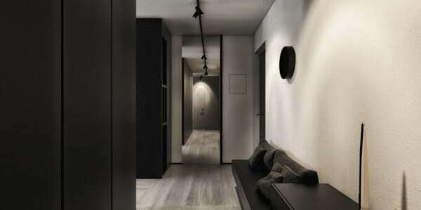 black and white hallway | Interior Design Ideas
