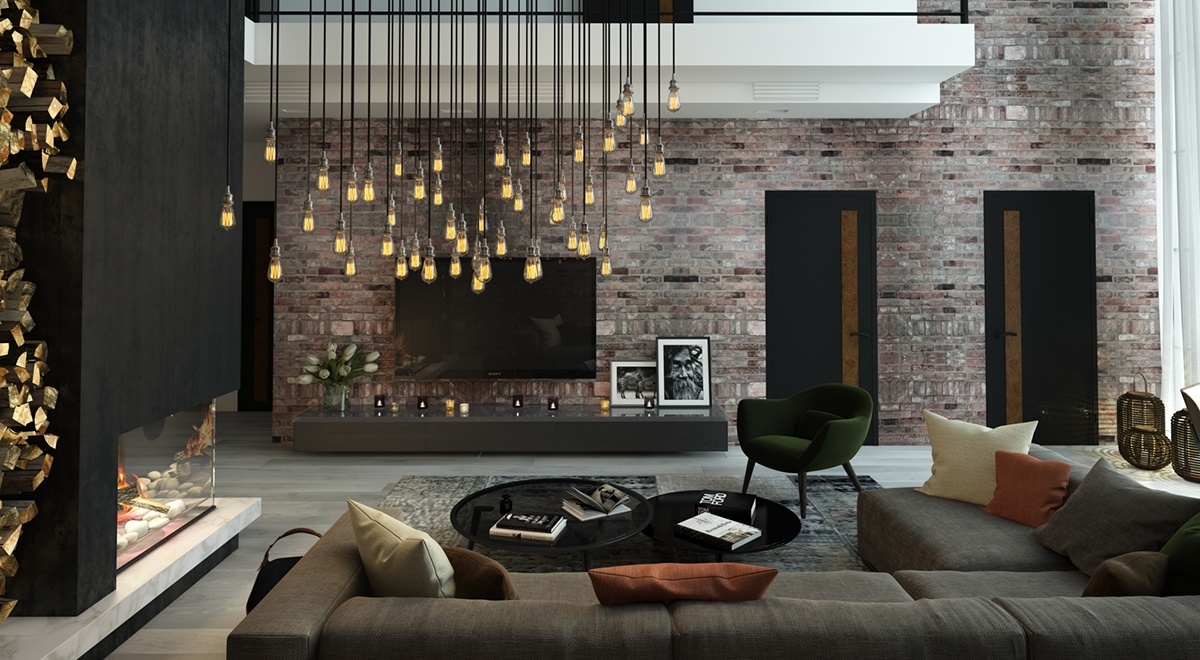 5 living rooms with signature lighting styles