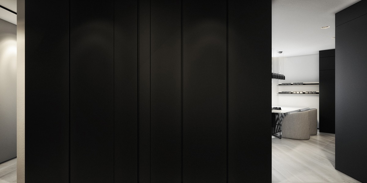 Matte shop black wardrobe