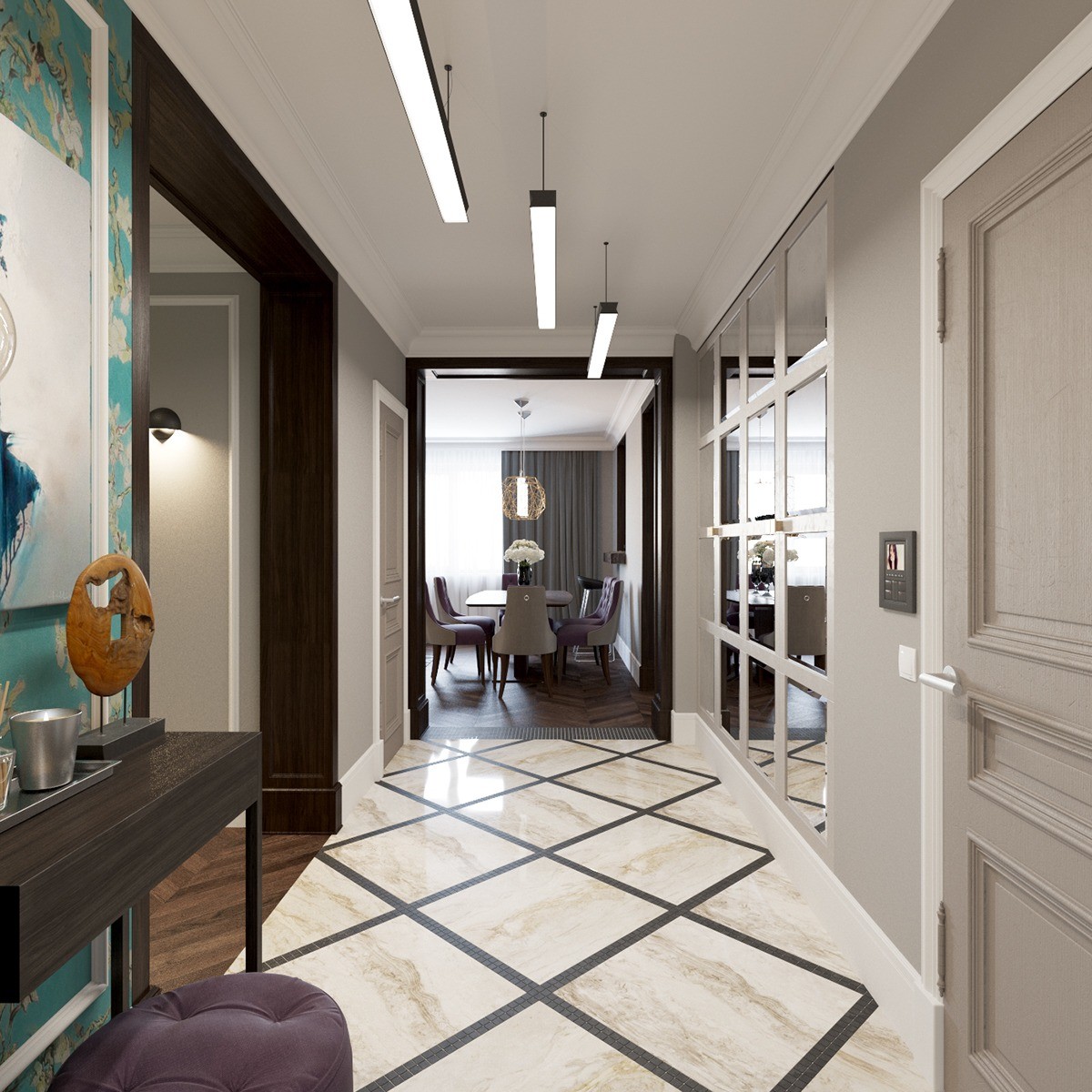 2 Beautiful Home Interiors In Art Deco Style