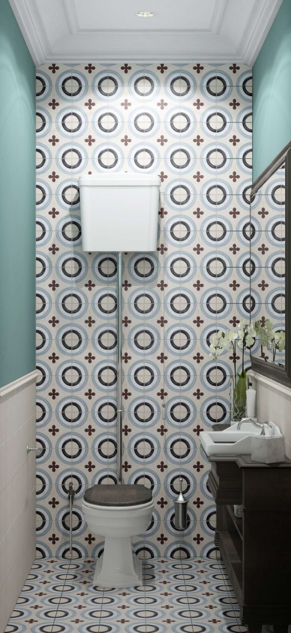 unique colorful bathroom tiles | Interior Design Ideas