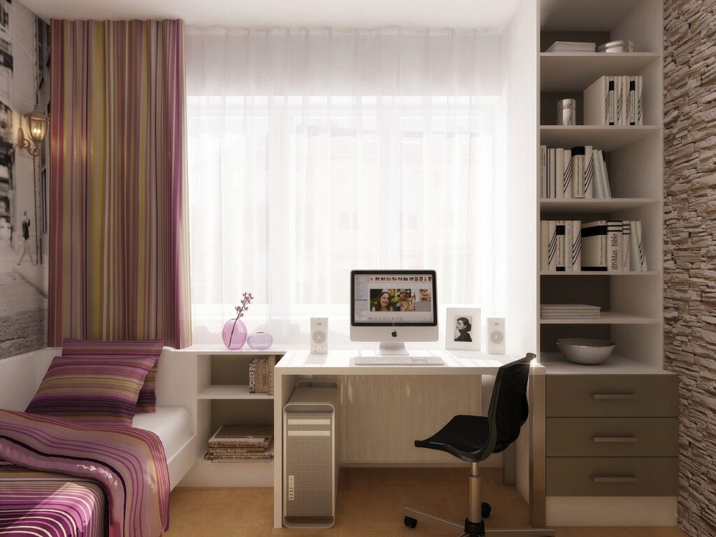 cute bedroom office design | Interior Design Ideas