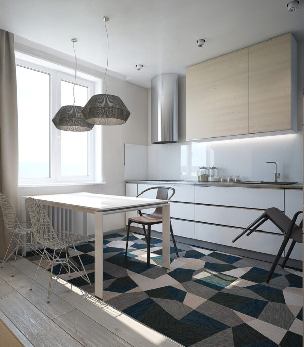 blue and gray kitchen theme Interior Design Ideas