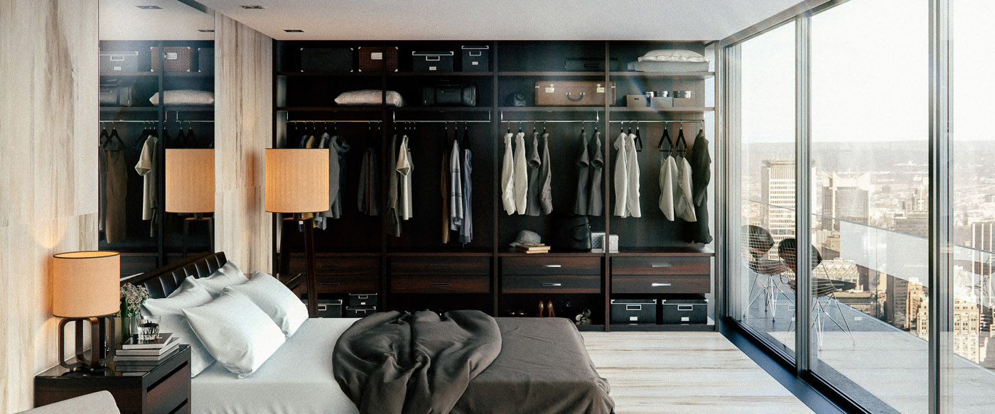 Open cupboards for shop bedrooms