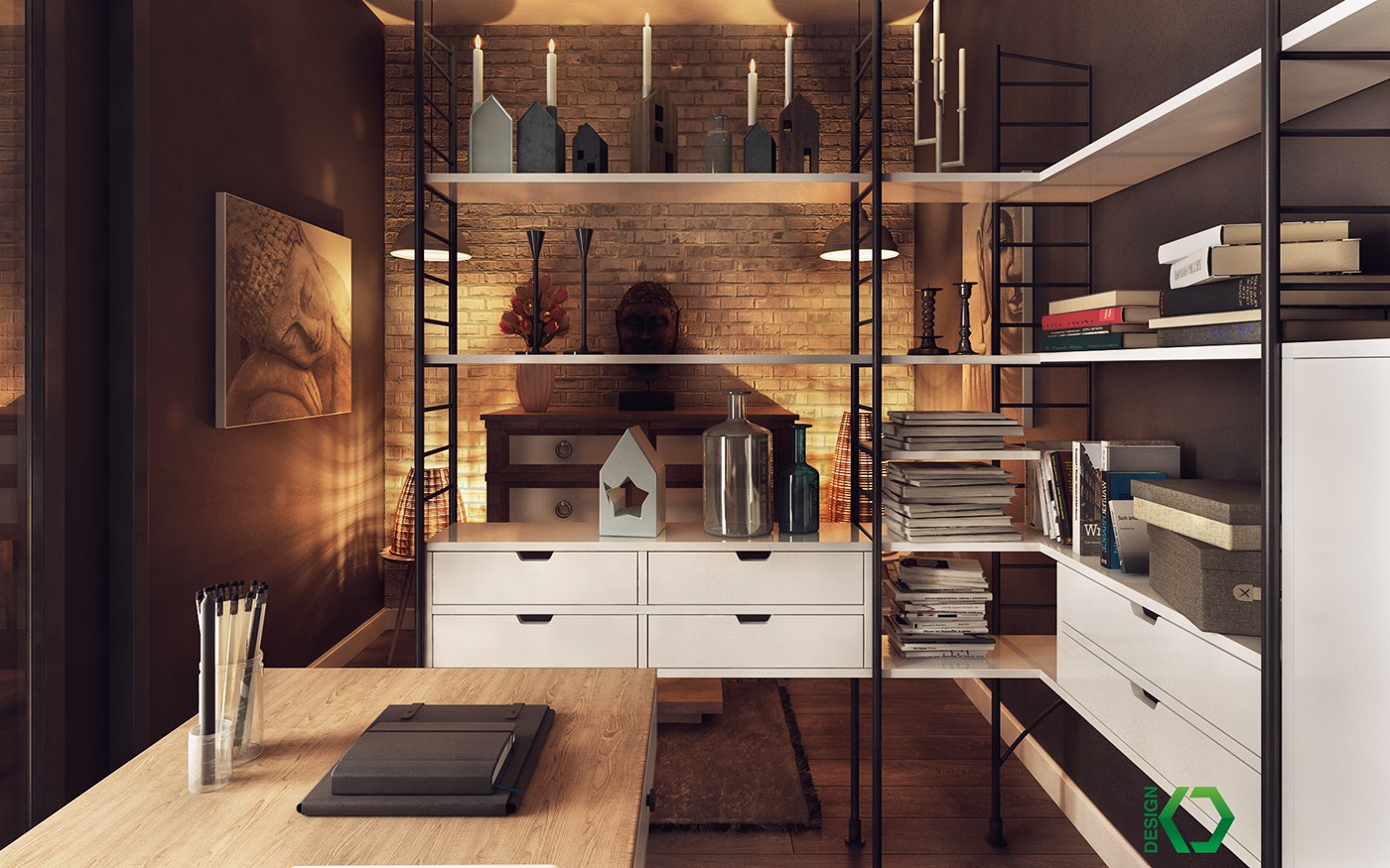 relaxing home office design inspiration | Interior Design Ideas