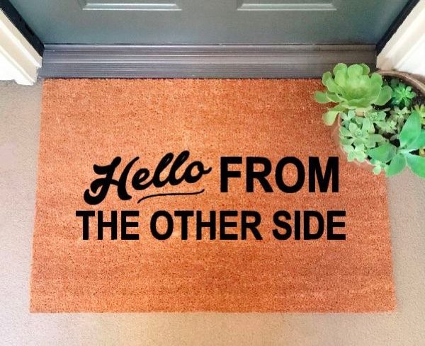 Back Door Guests Door Mat Funny Custom Doormat Welcome Mat Housewarming  Gift 