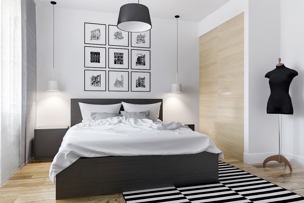 Custom Wallpaper Mural Nordic Style Black and White Plant | BVM Home