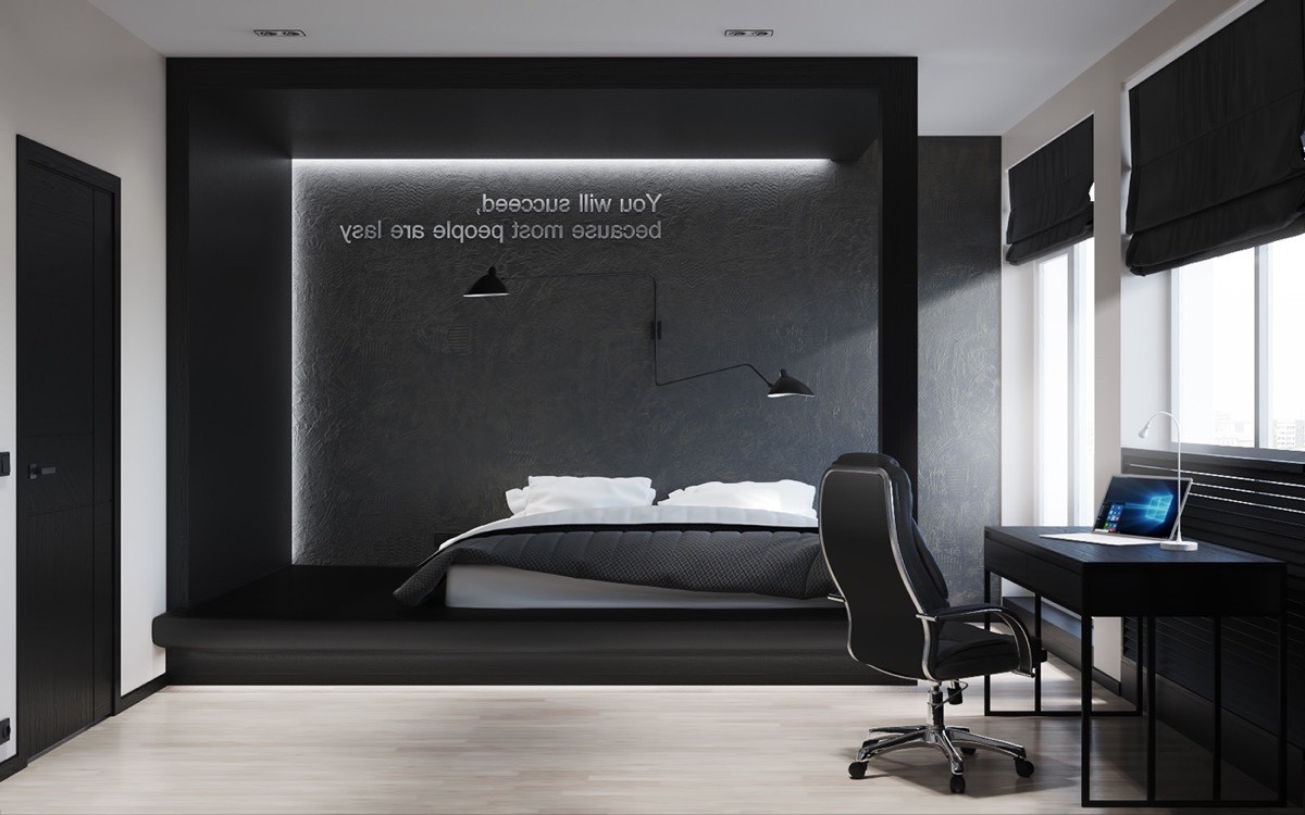 40 Beautiful Black & White Bedroom Designs