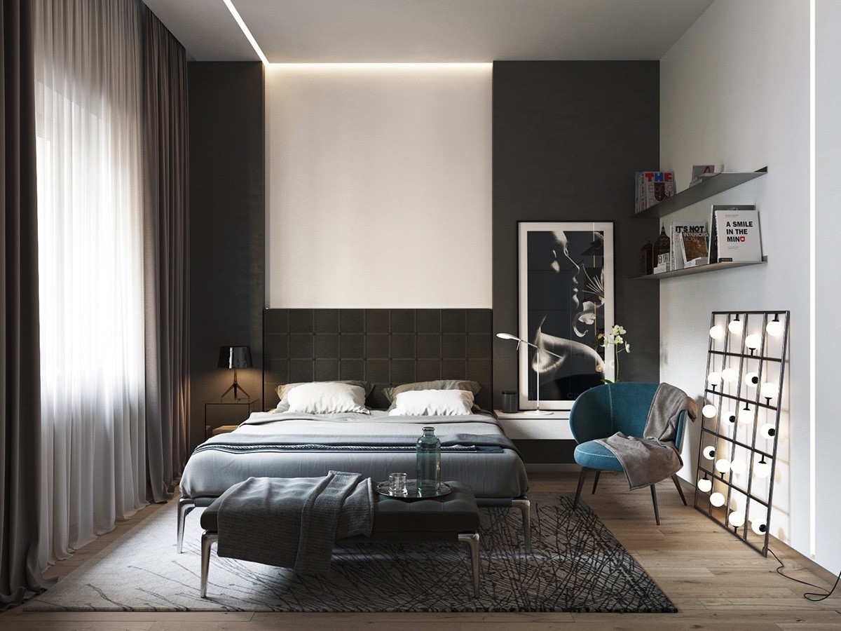 40 Beautiful Black & White Bedroom Designs