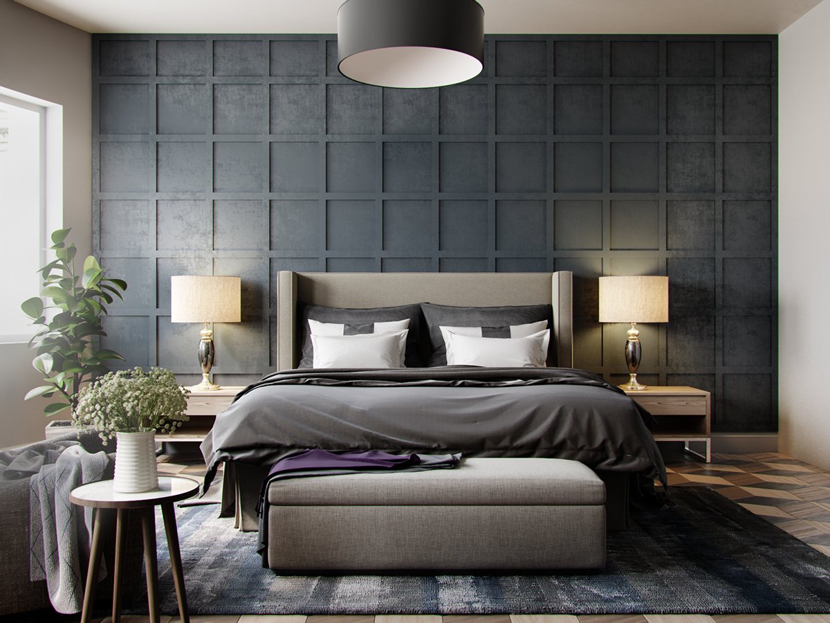 Plaster Wallpaper - Grey | DIY | Wallpaper - B&M