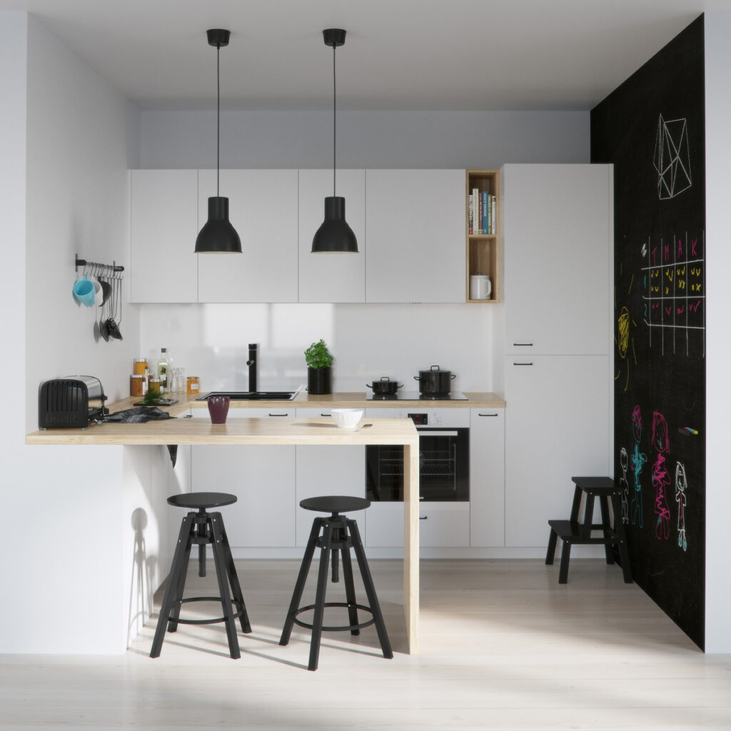 40 Beautiful Black & White Kitchen Designs