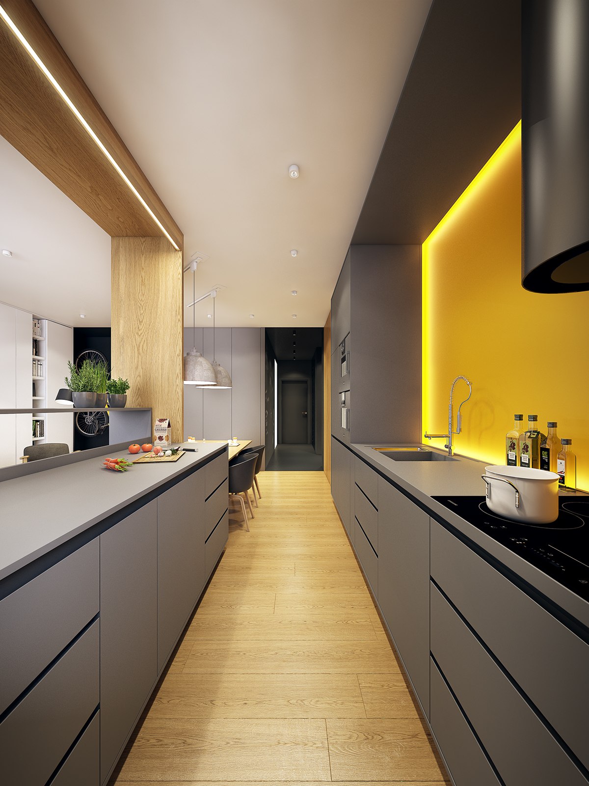 11 Trendy Ideas That Bring Gray and Yellow to the Kitchen