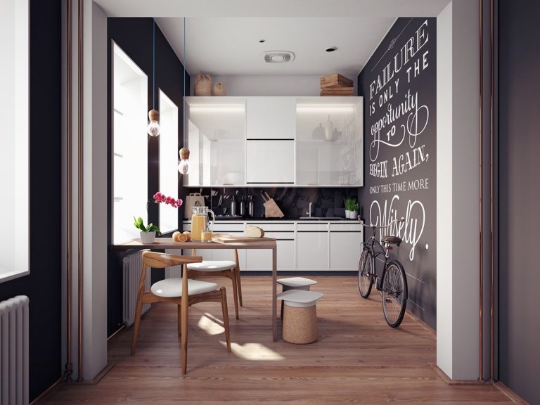 Image result for inspirational quote on blackboard wall Scandinavian kitchen | Interior ...