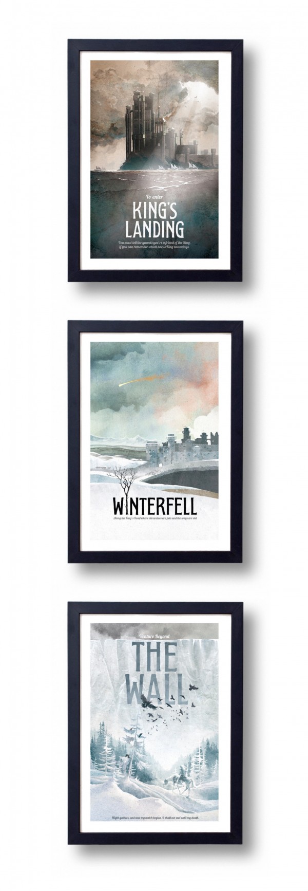 Game of Thrones destination posters christmas gifts for book ...