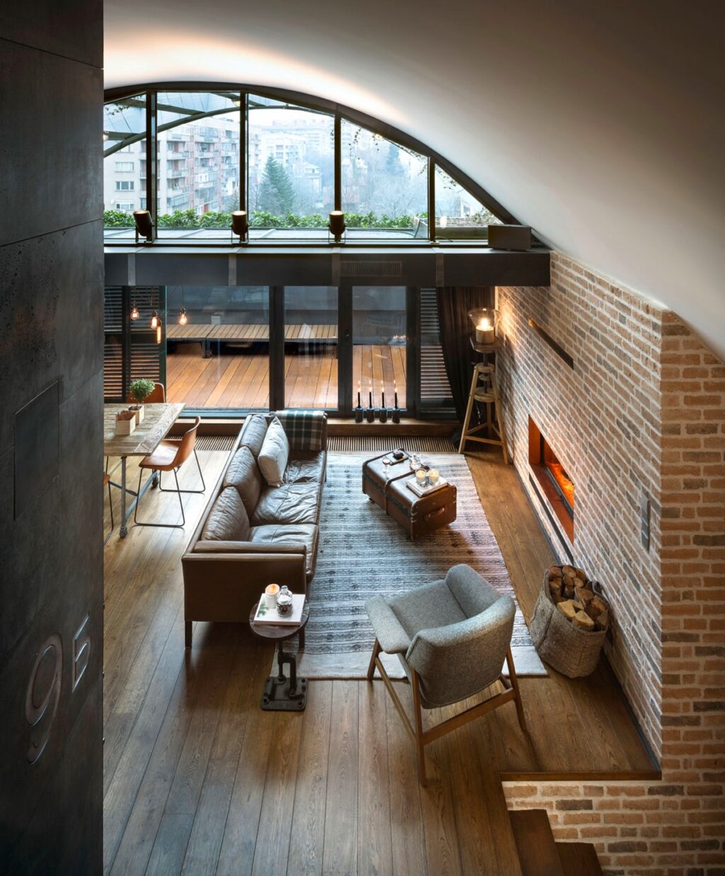 Living Rooms With Exposed Brick Walls