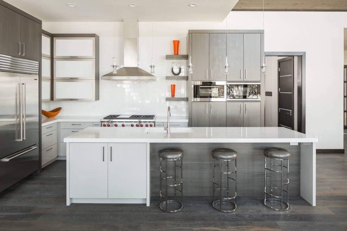 White And Steel Contemporary Kitchen