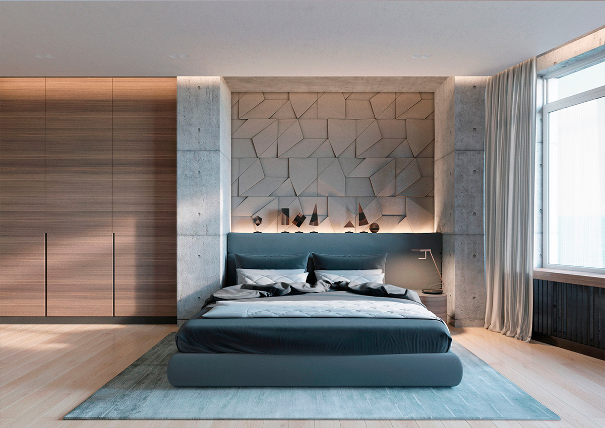 Concrete Wall Designs: 30 Striking Bedrooms That Use Concrete ...