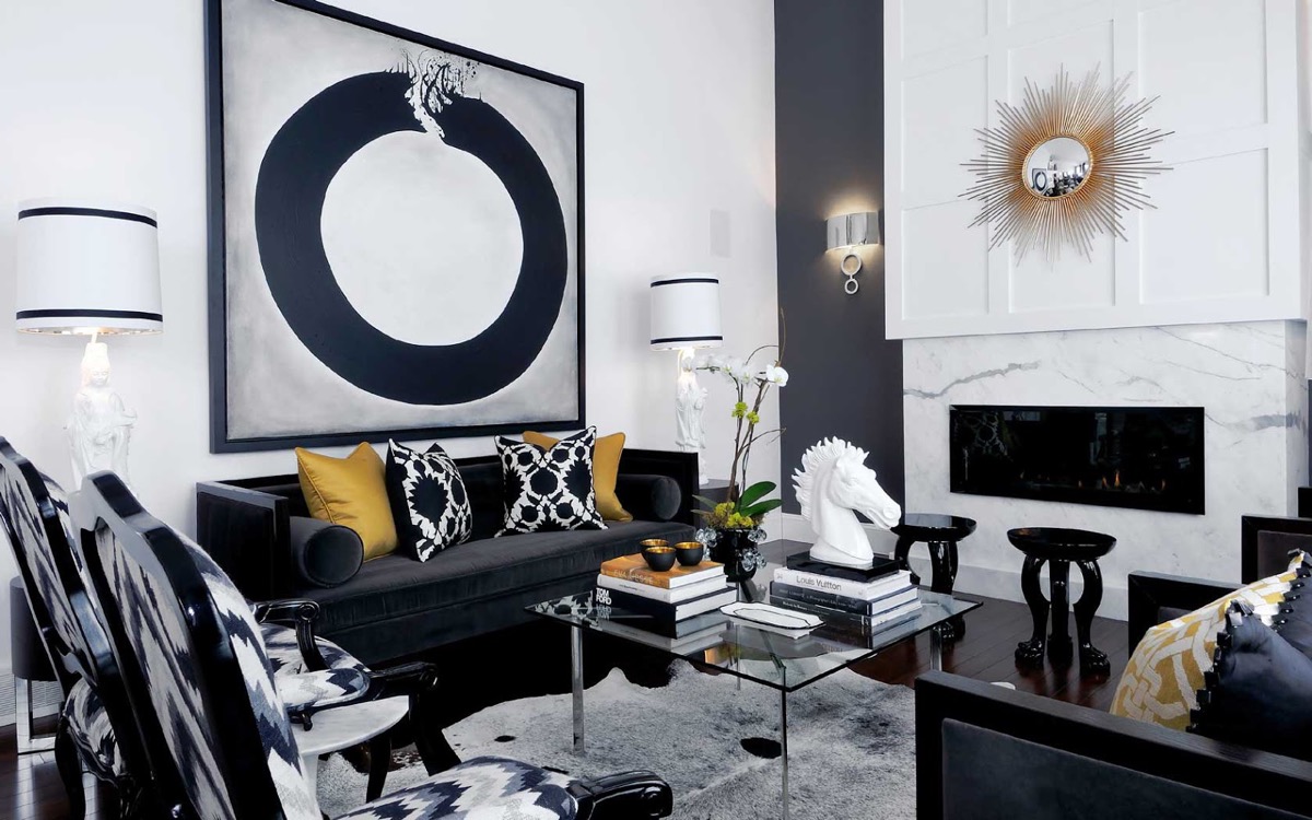 30 Black White Living Rooms That Work