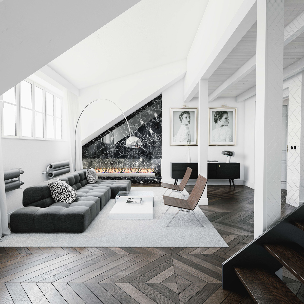 30 black & white living rooms that work their monochrome magic