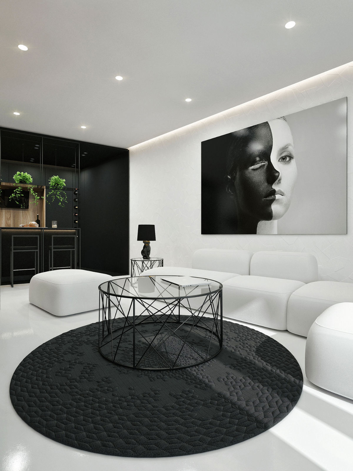 30 Black White Living Rooms That Work