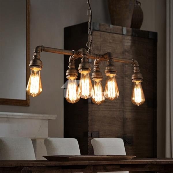 Industrial dining room light discount