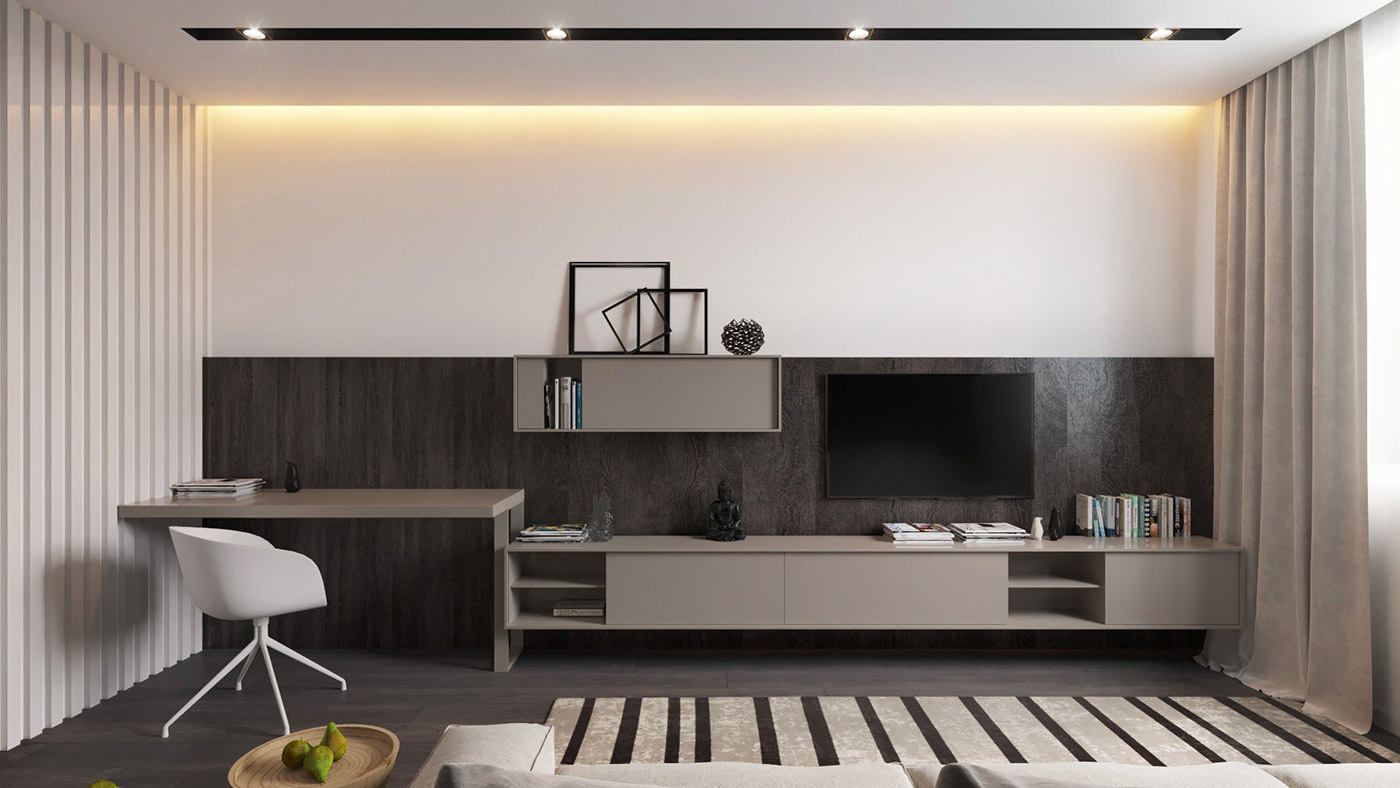Study-Area-Living-Room-Tv-Cabinet | Interior Design Ideas