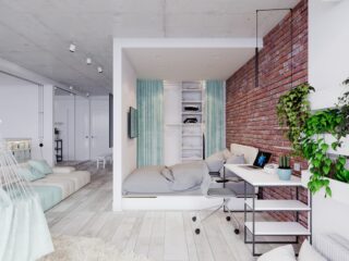 4 Bright Studio Apartments With Creative Bedroom Placement