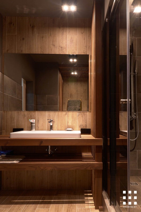 dark wood bathroom design Interior Design Ideas