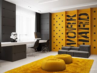 Dark Themed Kids Rooms