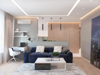 2 One-Bedroom Apartments with Modern Color Schemes