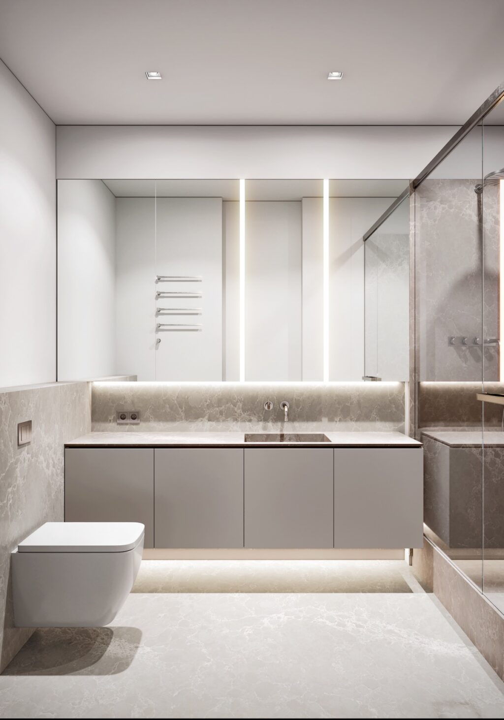 bright white bathroom design Interior Design Ideas