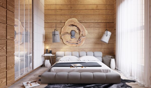 wood panel bedroom design | Interior Design Ideas