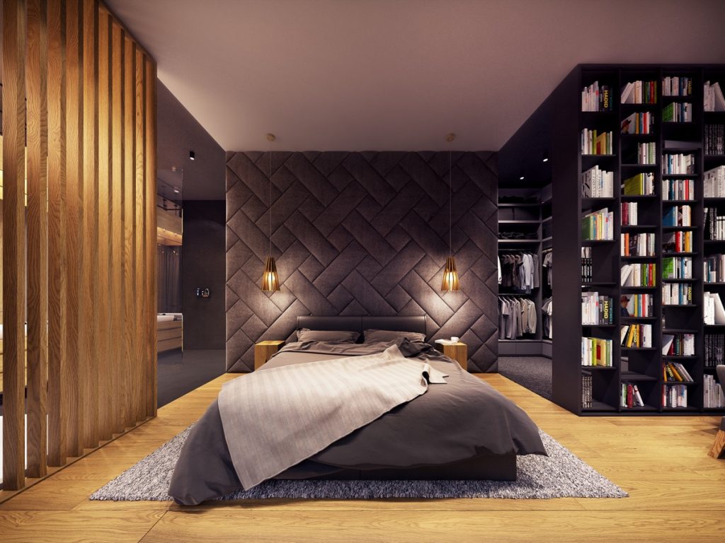 Masculine bedroom decor | Interior Design Ideas