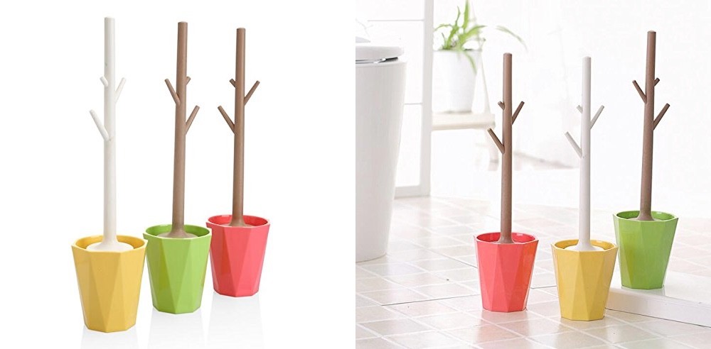 Unique toilet clearance brush holders